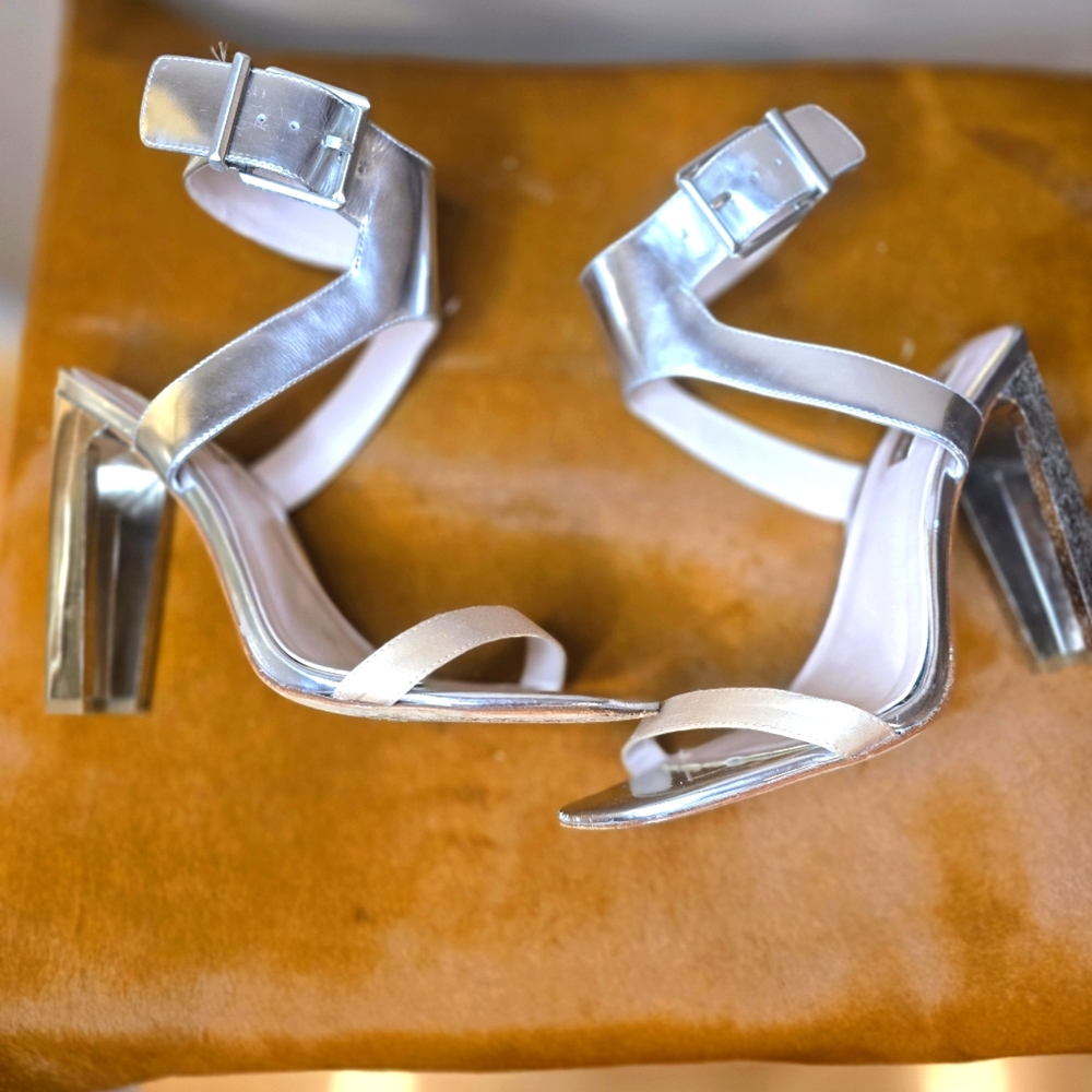 BCBGMaxAzria Silver Heels